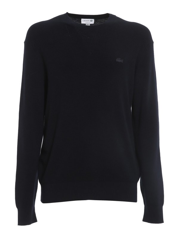 LACOSTE: Pull col rond - Pull Col Rond - Bleu Foncé