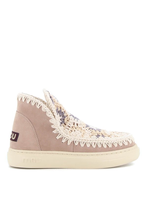 MOU: ankle boots - Crochet patterned ankle boots