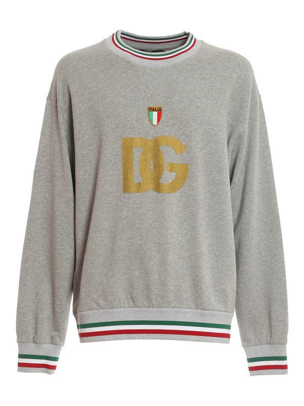 DOLCE & GABBANA: Sudaderas y suéteres - Sudadera - Gris