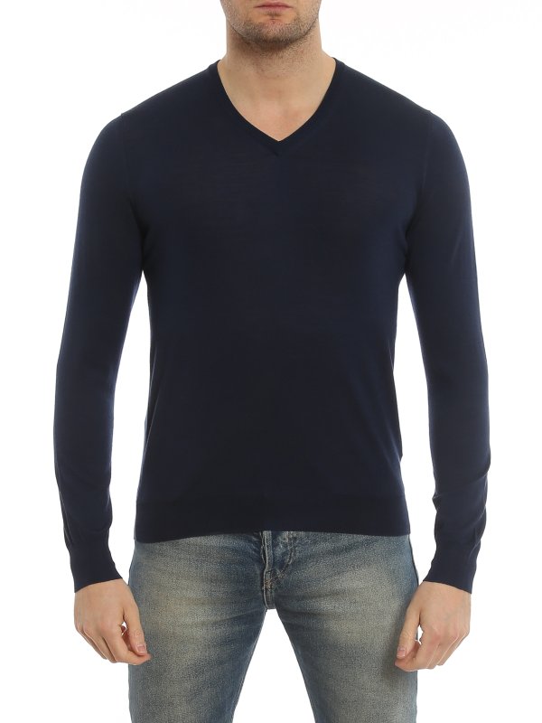 iKRIX DRUMOHR: Col en V - Pull À Col V - Bleu