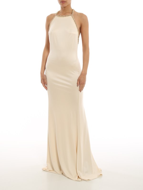ELISABETTA FRANCHI: イブニングドレス online - マキシドレス - クリーム