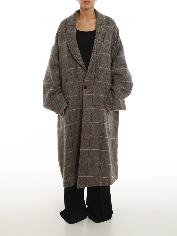 iKRIX Maison Margiela: knee length coats - Checked coat