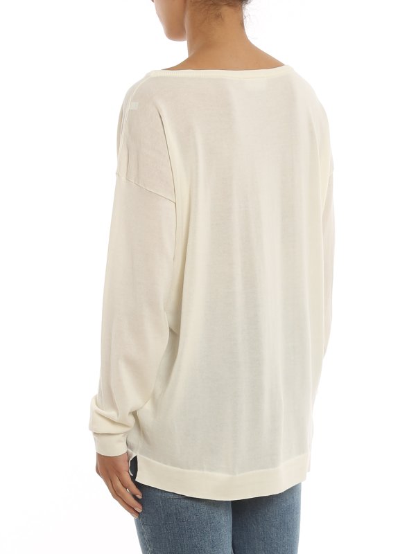 クルーネック - 白 shop online: DRUMOHR