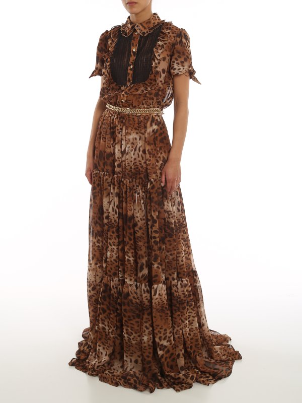 ELISABETTA FRANCHI: マキシドレス online - マキシドレス - ブラウン