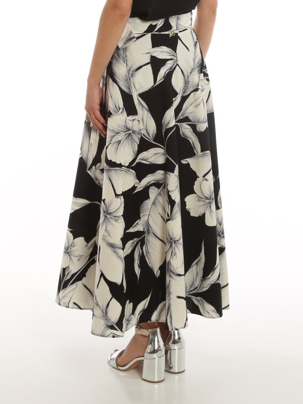 Floral wrap skirt shop online: TWINSET