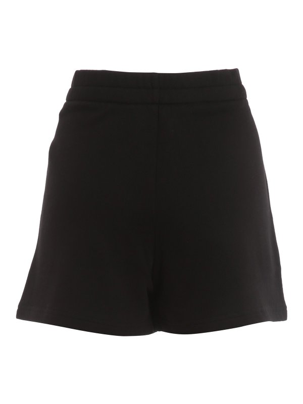 MONCLER: pantaloni shorts online - Shorts con patch logo