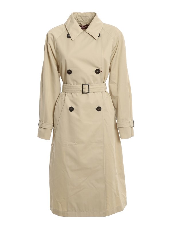 MAX MARA STUDIO: Trenchcoats - Trenchcoat - Beige