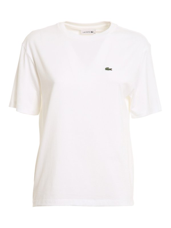 LACOSTE: t-shirts - Crocodile patch T-shirt