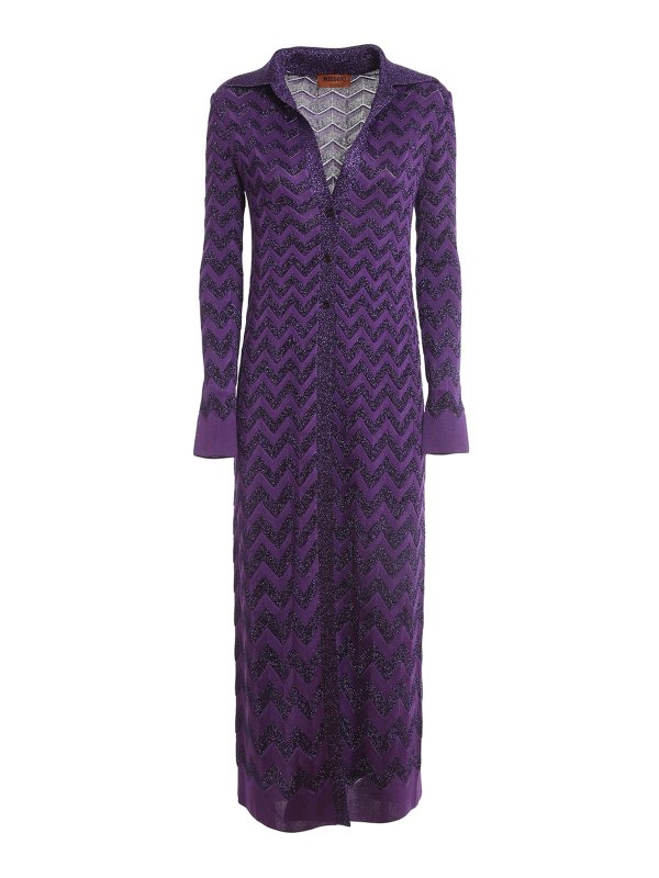 MISSONI: cardigans - Chevron long cardigan