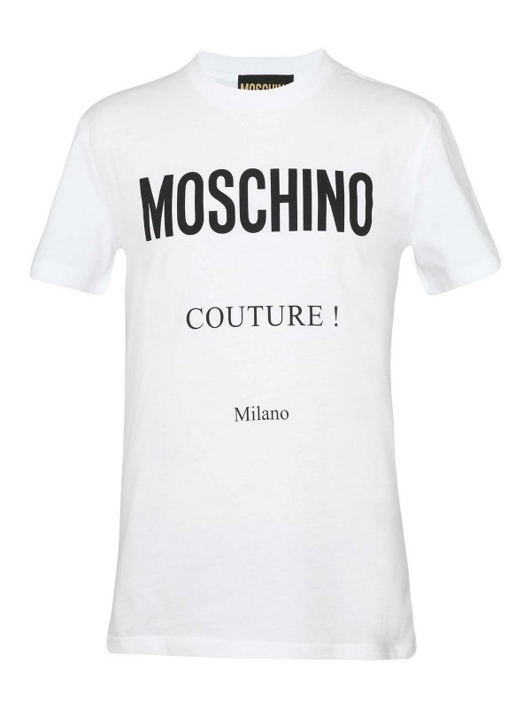 MOSCHINO: t-shirts - Logo printed T-shirt