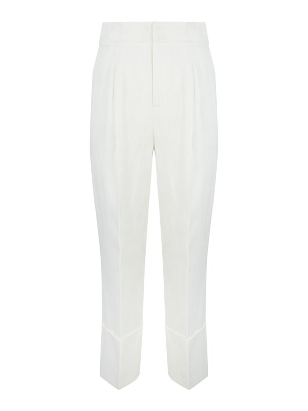 TWINSET: カジュアルトラウザー - カジュアルパンツ - 白