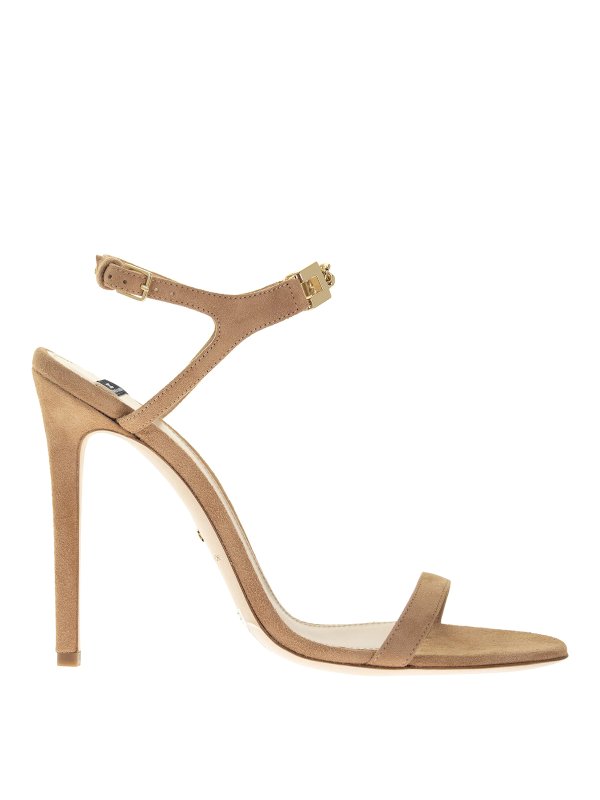 ELISABETTA FRANCHI: サンダル - サンダル - ヌードカラー