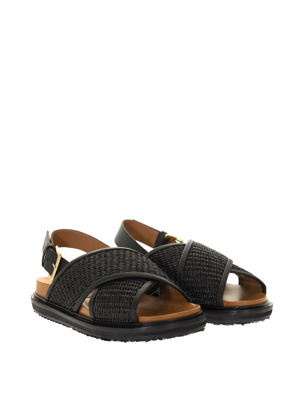 Marni: sandals online - Jute criss cross sandals