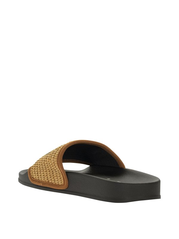 Woven raffia slides shop online: Marni