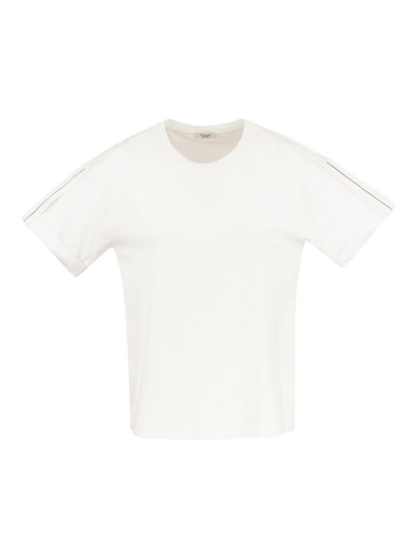 PESERICO: T-shirts - T-Shirt - Weiß