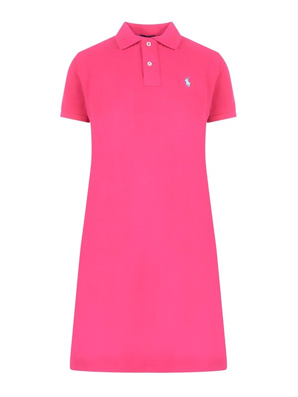 POLO RALPH LAUREN: ニーレングスドレス - 膝丈ドレス - フクシア