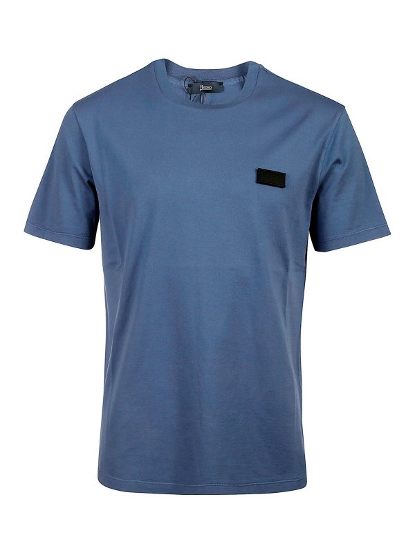HERNO: t-shirts - T-shirt with patch