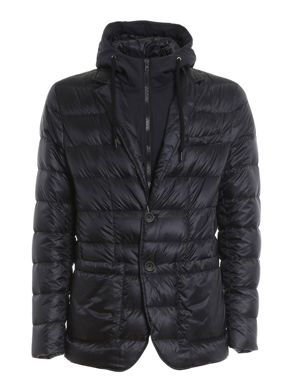 HERNO: ダウン・ハイテクジャケット - ダウンジャケット - ブルー