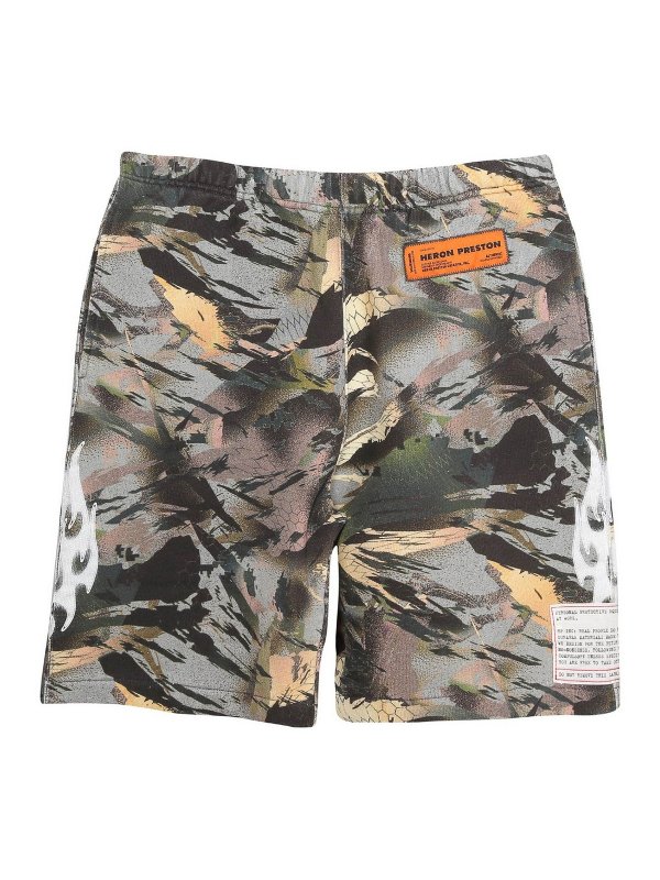 Heron Preston: トラウザーショーツ - ショートパンツ - マルチカラー