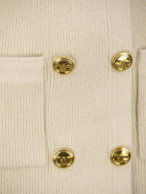 ショートドレス - クリーム shop online: ELISABETTA FRANCHI