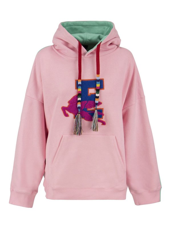 ETRO: Felpe e maglie - Felpa bicolore con maxi patch logo