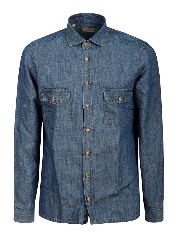BARBA: Hemden - Hemd - Jeansblau
