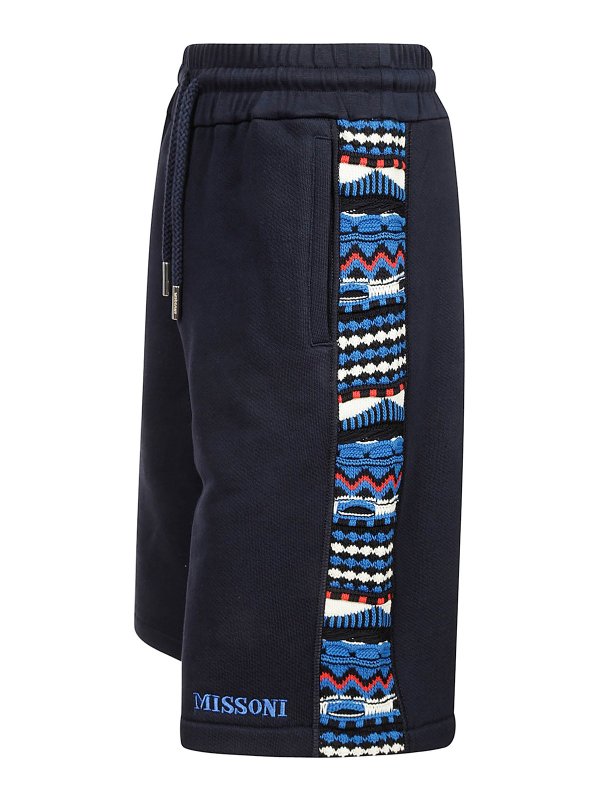 iKRIX MISSONI: tracksuit bottoms - Patterned band short sweatpants