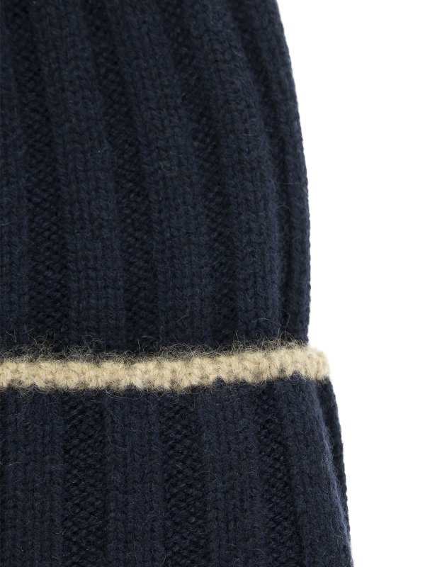 The Best Shops BRUNELLO CUCINELLI: beanies - Rib knitted cashmere beanie