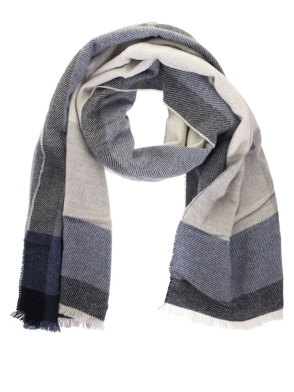 BRUNELLO CUCINELLI: スカーフ - スカーフ - ブルー