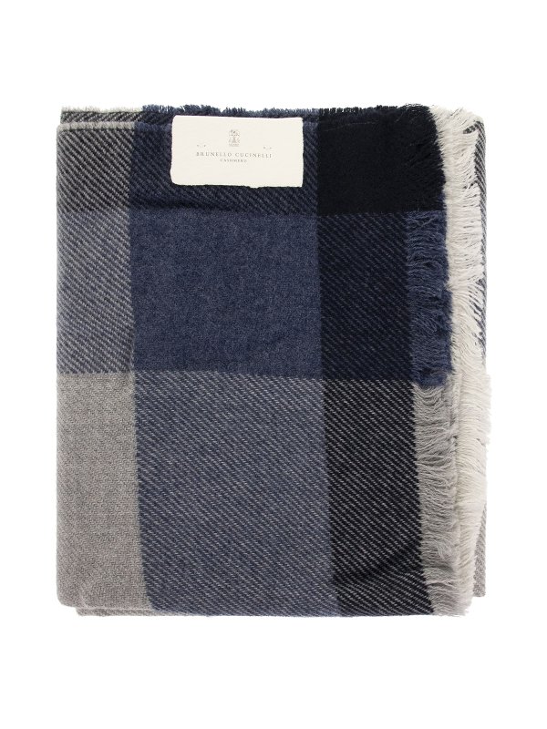 BRUNELLO CUCINELLI: スカーフ online - スカーフ - ブルー