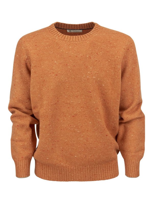BRUNELLO CUCINELLI: crew necks - Melange wool blend sweater