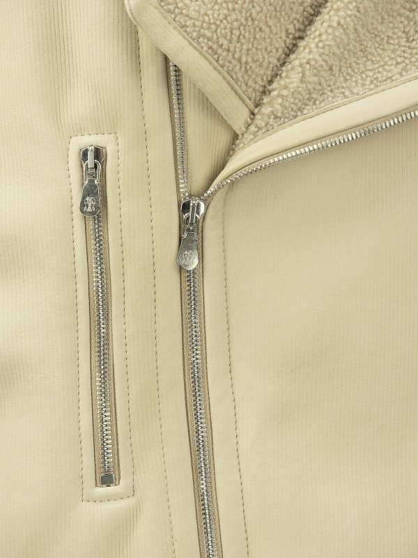 Leather sleeveless jacket shop online: BRUNELLO CUCINELLI