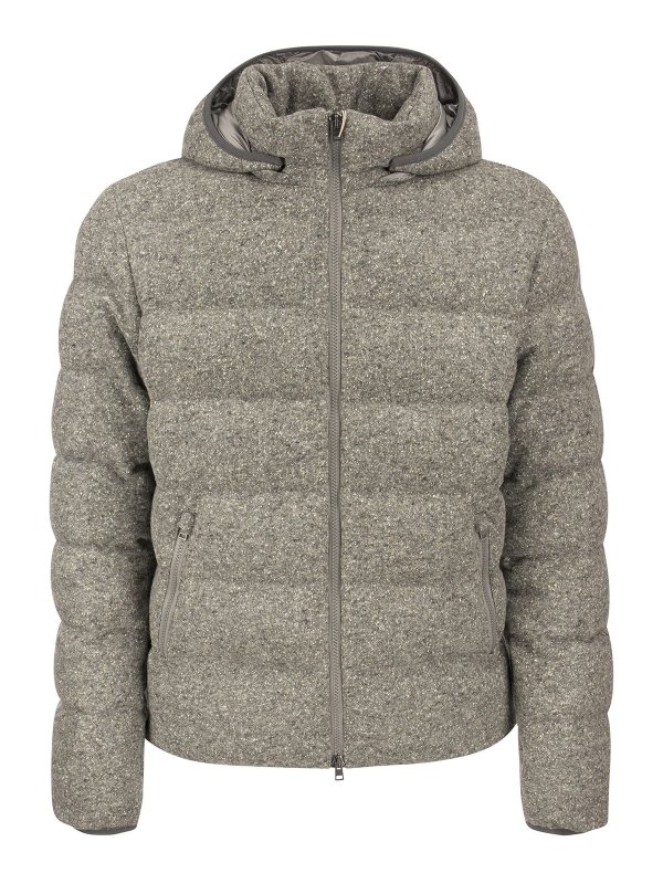 HERNO: padded jackets - Wool blend padded jacket