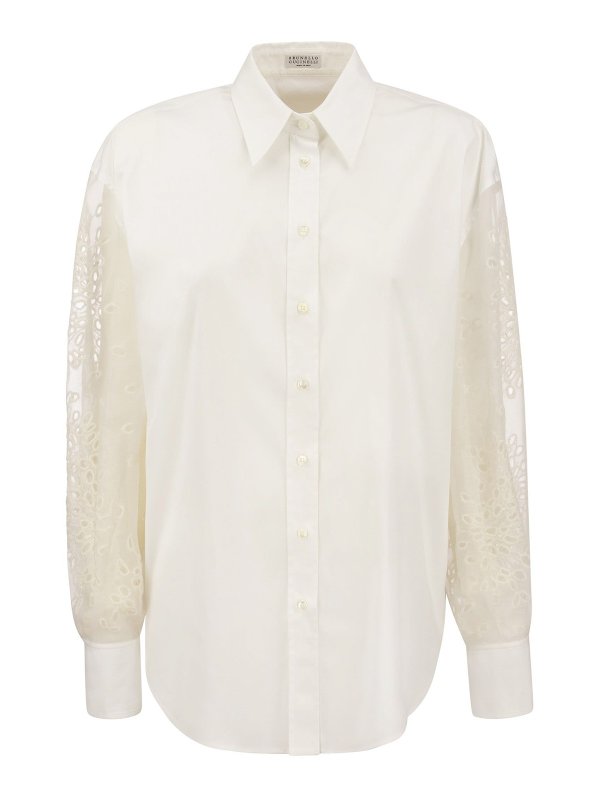 BRUNELLO CUCINELLI: シャツ - シャツ - 白