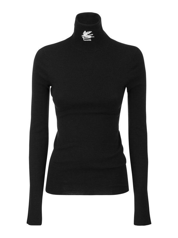 ETRO: Turtlenecks & Polo necks - Pegasus embroidery turtleneck
