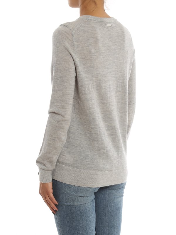 クルーネック - ライトグレー shop online: MICHAEL KORS