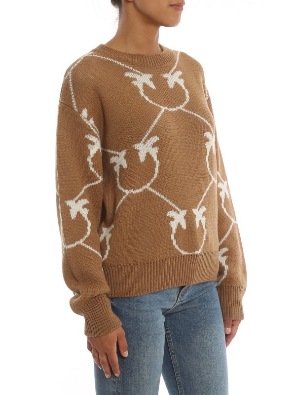 Pinko buy online Rundhalspullover - Camel