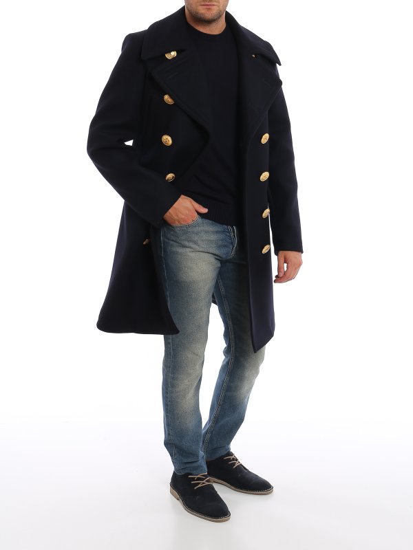 Dsquared2 膝丈コート - ダークブルー|S74AA0263S53003524