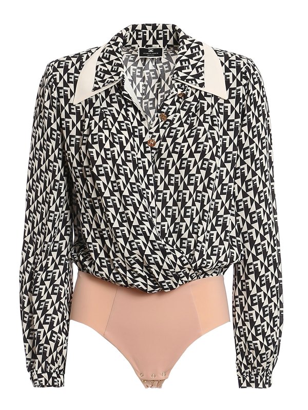 ELISABETTA FRANCHI: shirts - Patterned bodysuit