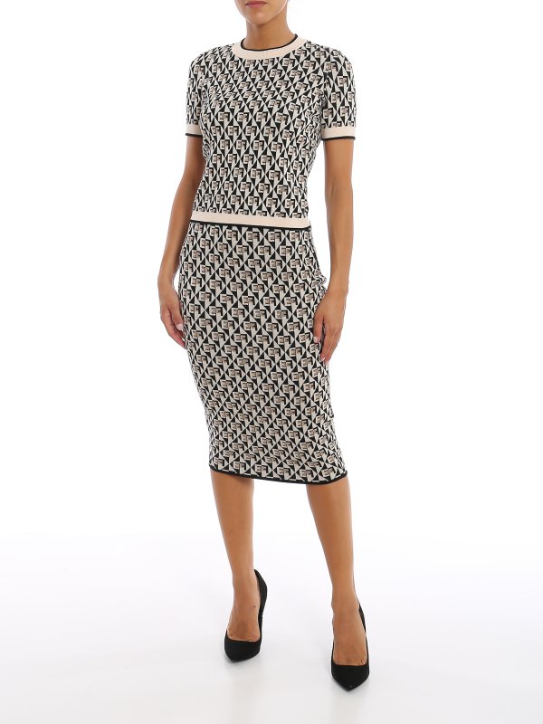 ELISABETTA FRANCHI: クルーネック online - クルーネック - ベージュ