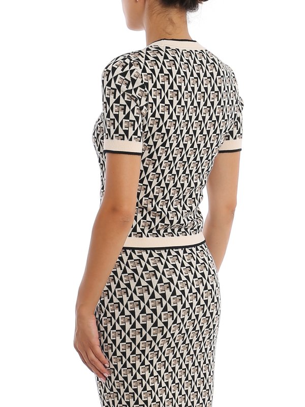 クルーネック - ベージュ shop online: ELISABETTA FRANCHI