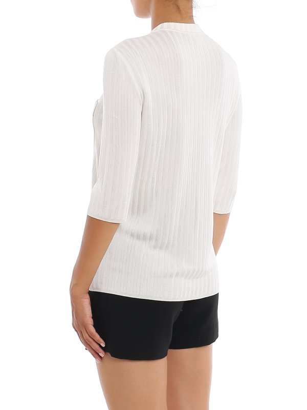 Rundhalspullover - Weiß shop online: GIORGIO ARMANI