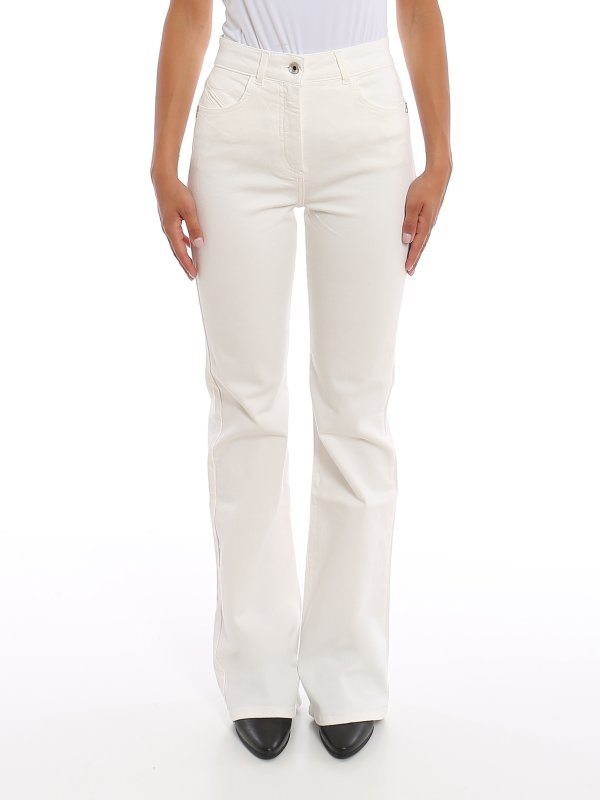 iKRIX PATRIZIA PEPE: ベルボトムジーンズ - フレアジーンズ - 白