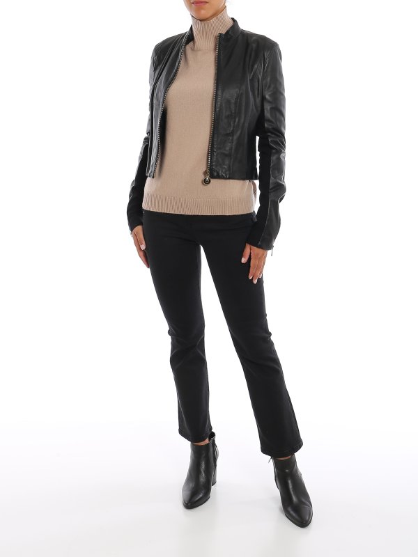 Pinko: leather jacket online - Gwenith leather jacket
