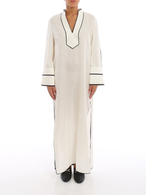 Tory Burch Jacquard kaftan dress White Women 139554104 - Main Image