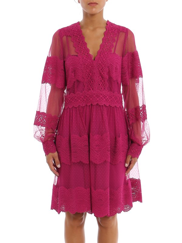 iKRIX TWINSET: ショートドレス - ショートドレス - フクシア