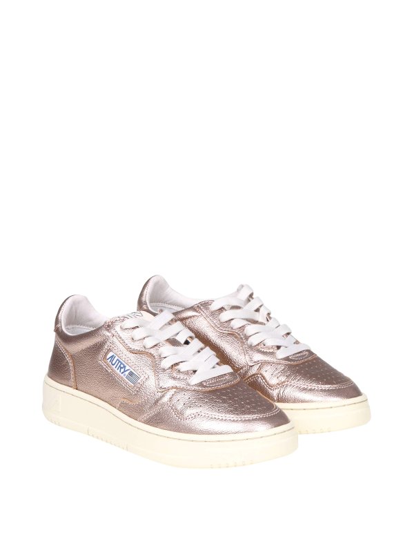 AUTRY: trainers online - Sneakers in laminated pink leather