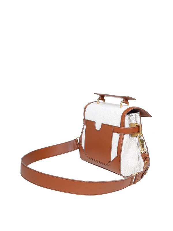 iKRIX Balmain: cross body bags - B-buzz 23 bag in canvas and leather