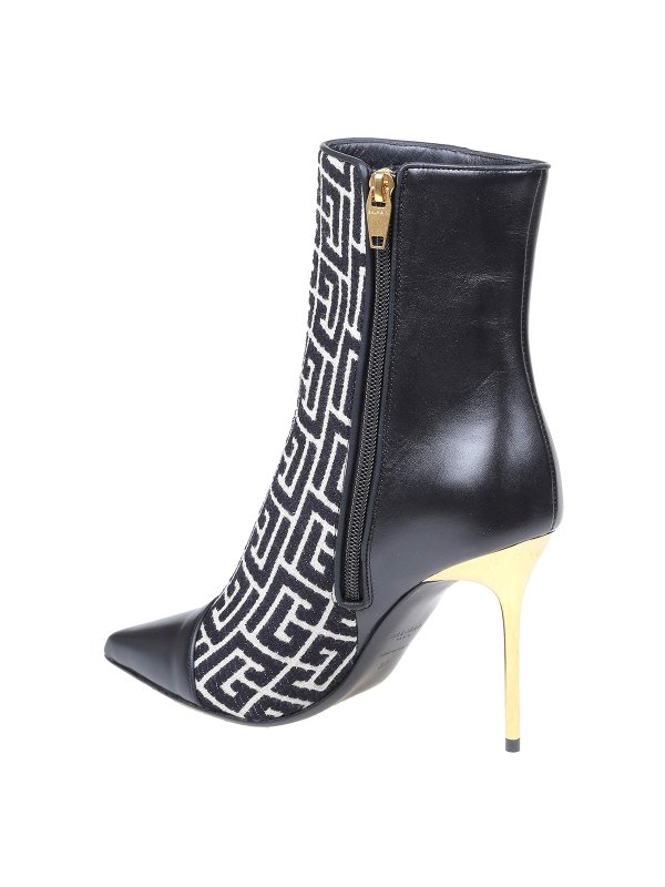 Roni booties in monogram fabric shop online: Balmain