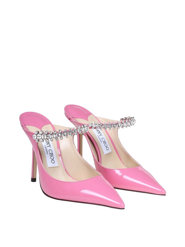 JIMMY CHOO: mules shoes online - Bing 100 mules in pink leather